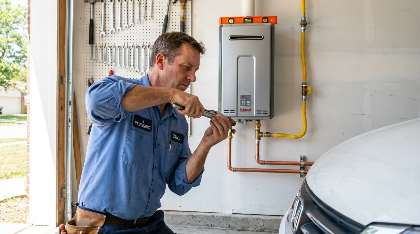 Tankless water heater installation by a Johns Plumbing LLC plumber in Ucon